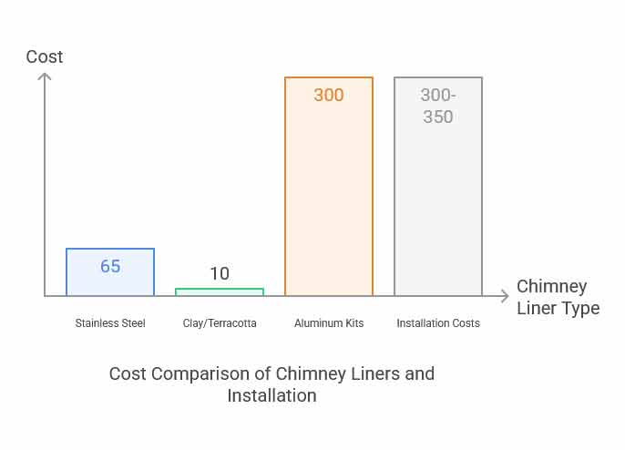 Chimney Liners Costs chart
