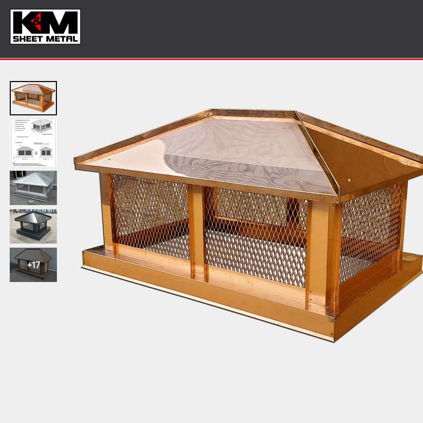 K&M Custom Hip and Ridge Multi-Flue Chimney Caps in colorado