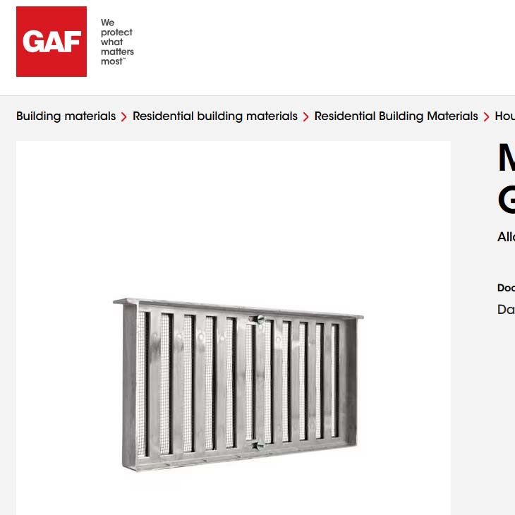 Master Flow® Grate Style Foundation Vents