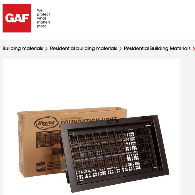 Master Flow® Automatic Style Foundation Vents